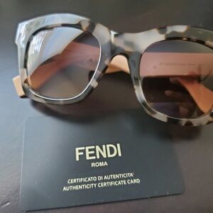 Fendi Women's Brown Tortoise Sunglasses